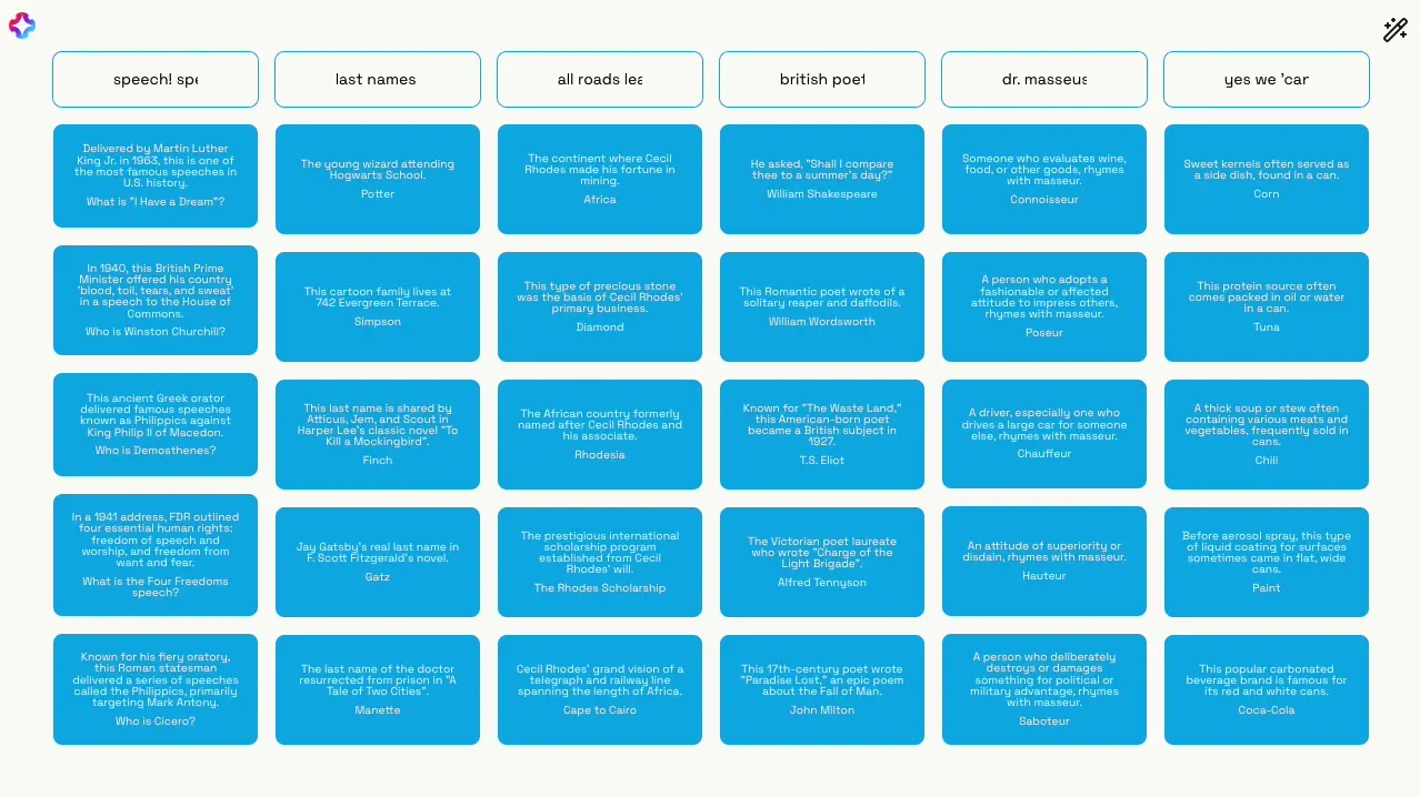 Video showcasing using AI to generate a single question